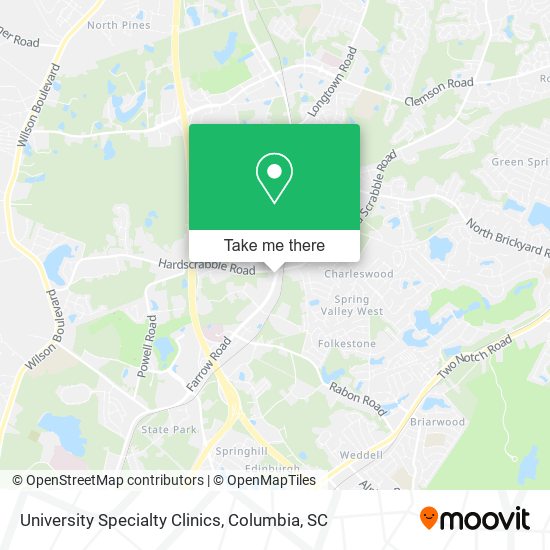 University Specialty Clinics map