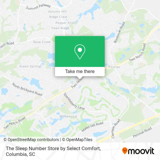 The Sleep Number Store by Select Comfort map