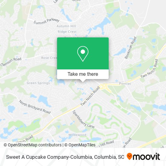 Mapa de Sweet A Cupcake Company-Columbia