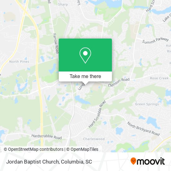 Jordan Baptist Church map