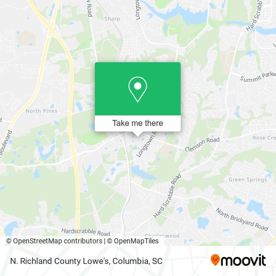 Mapa de N. Richland County Lowe's