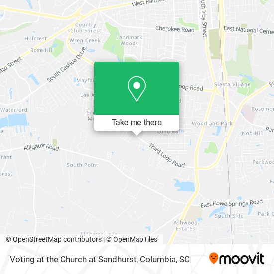 Voting at the Church at Sandhurst map