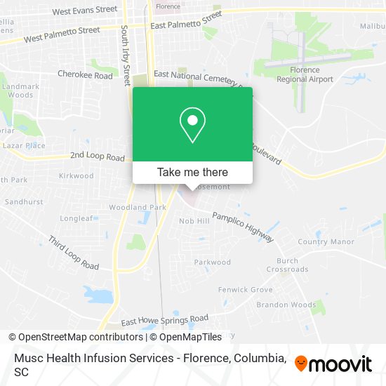 Musc Health Infusion Services - Florence map