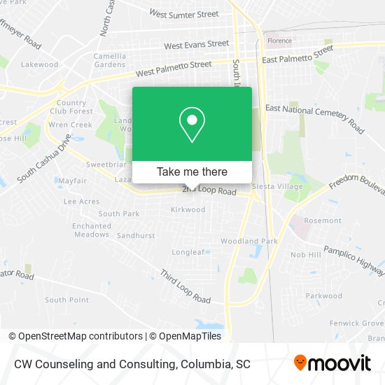 CW Counseling and Consulting map