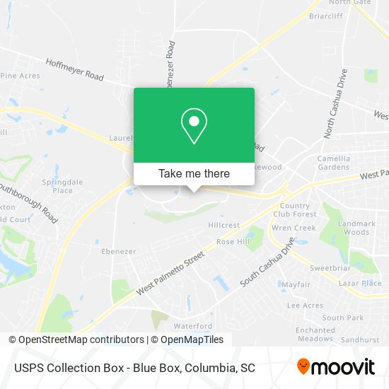 Mapa de USPS Collection Box - Blue Box