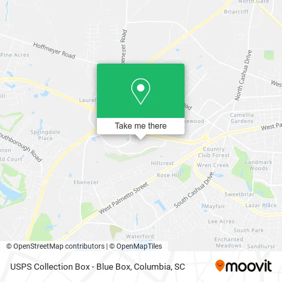 USPS Collection Box - Blue Box map