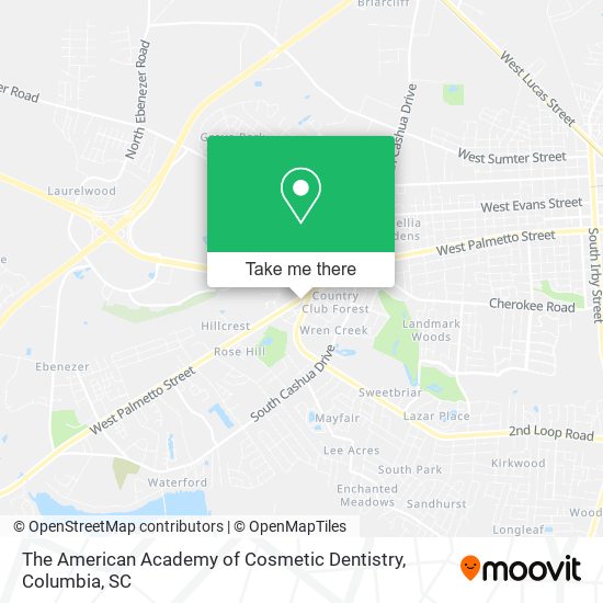 The American Academy of Cosmetic Dentistry map