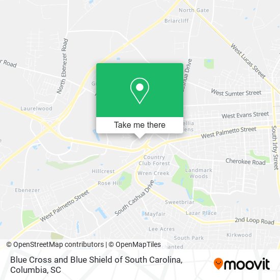 Mapa de Blue Cross and Blue Shield of South Carolina