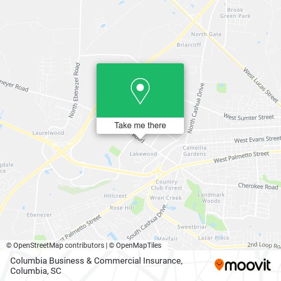 Mapa de Columbia Business & Commercial Insurance