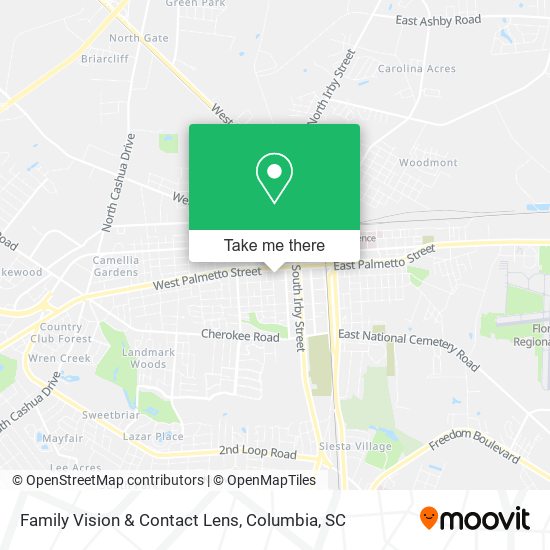 Family Vision & Contact Lens map
