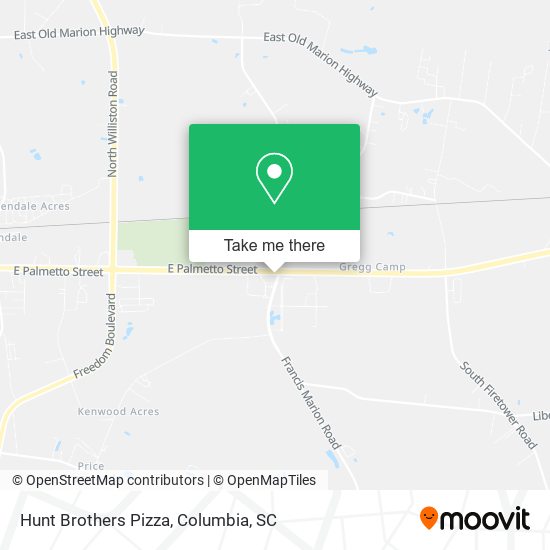 Hunt Brothers Pizza map