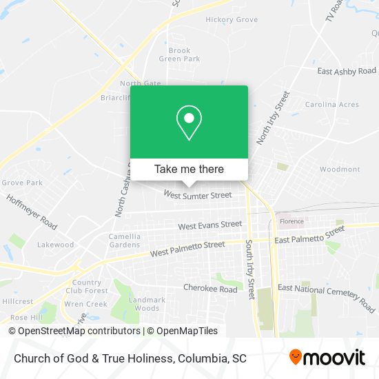 Church of God & True Holiness map