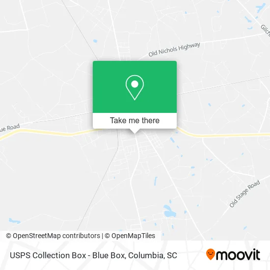USPS Collection Box - Blue Box map