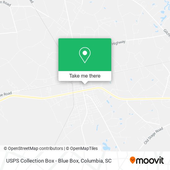 USPS Collection Box - Blue Box map