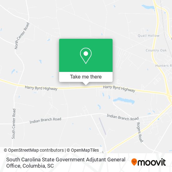 South Carolina State Government Adjutant General Office map