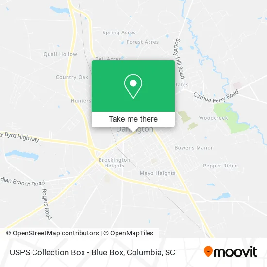 USPS Collection Box - Blue Box map