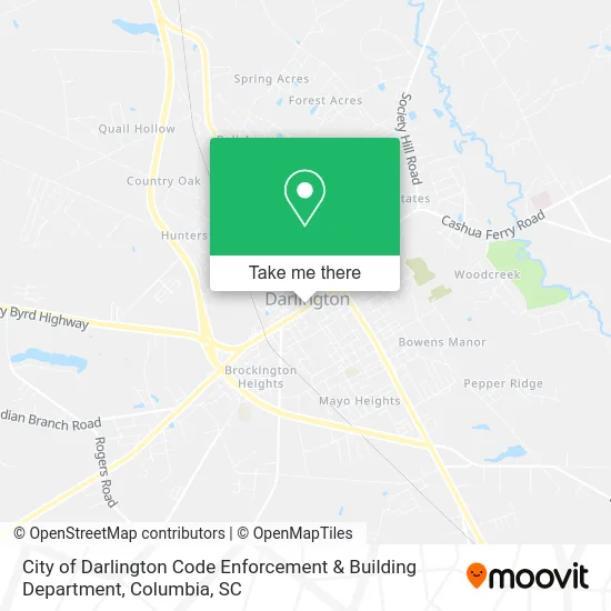 City of Darlington Code Enforcement & Building Department map