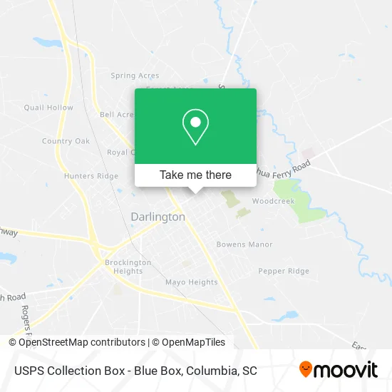 USPS Collection Box - Blue Box map