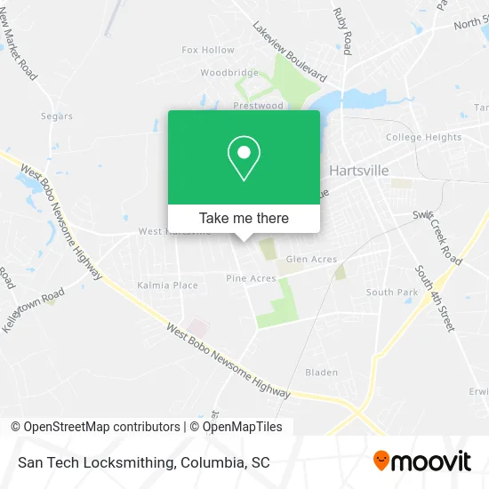 San Tech Locksmithing map