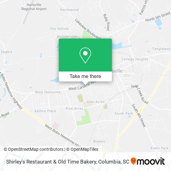 Mapa de Shirley's Restaurant & Old Time Bakery