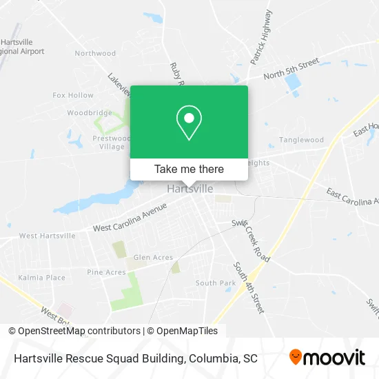Hartsville Rescue Squad Building map