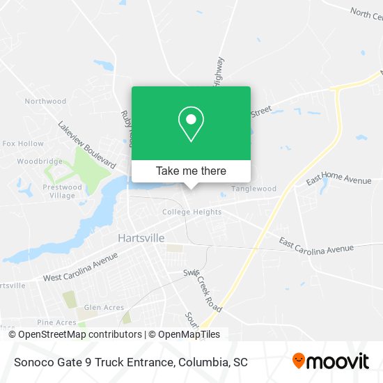 Mapa de Sonoco Gate 9 Truck Entrance