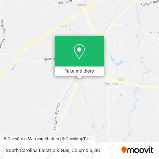 Mapa de South Carolina Electric & Gas