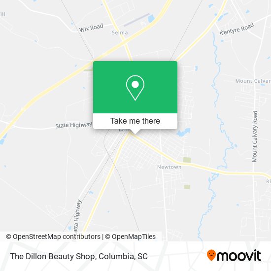 The Dillon Beauty Shop map