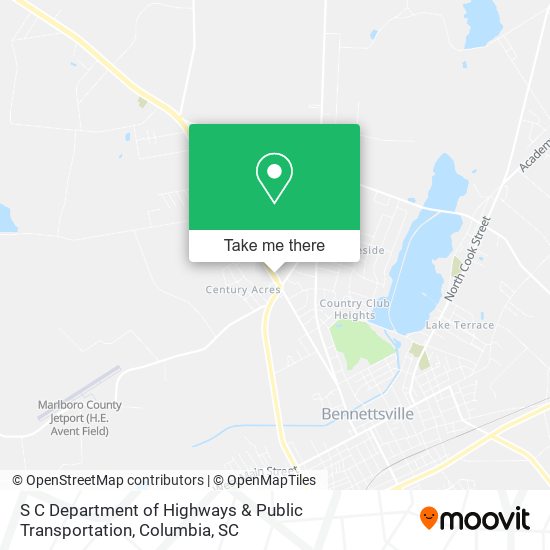 S C Department of Highways & Public Transportation map