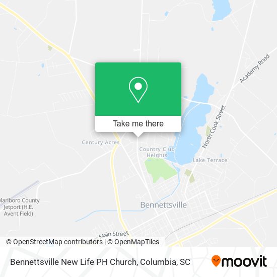 Bennettsville New Life PH Church map