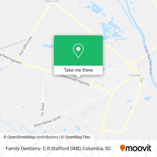 Family Dentistry- C.R.Stafford DMD map