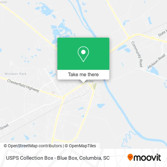 USPS Collection Box - Blue Box map