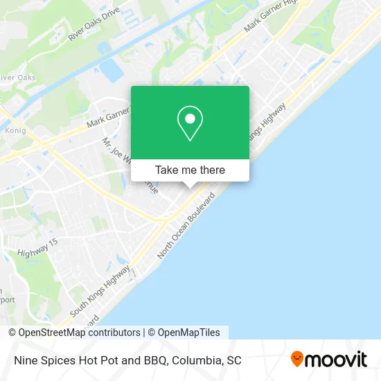Mapa de Nine Spices Hot Pot and BBQ