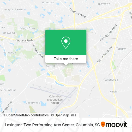 Lexington Two Performing Arts Center map