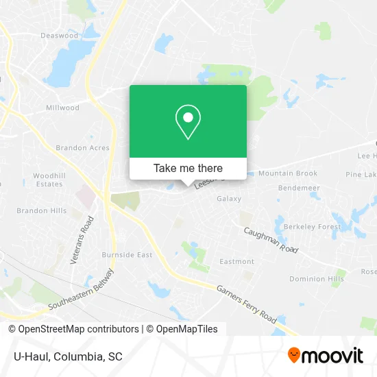 U-Haul map