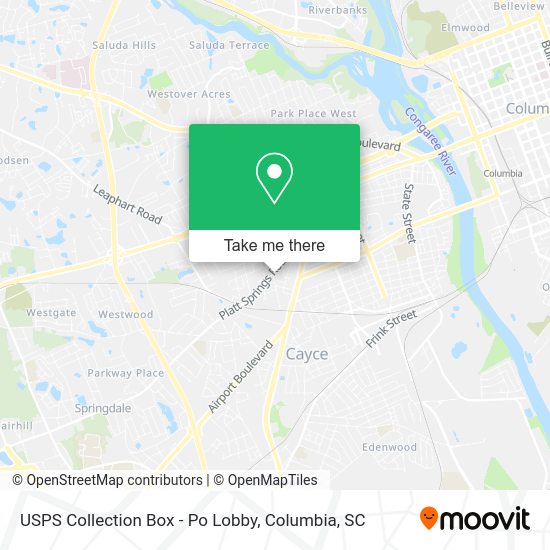 USPS Collection Box - Po Lobby map