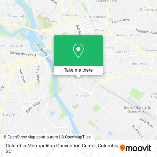 Columbia Metropolitan Convention Center map