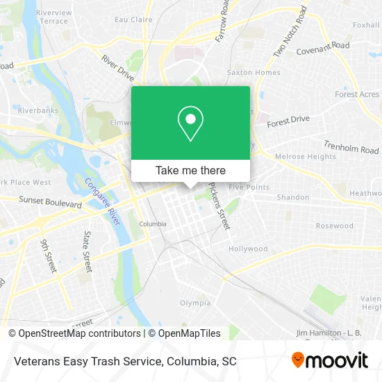 Mapa de Veterans Easy Trash Service