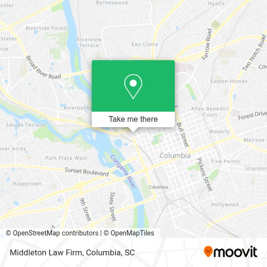 Middleton Law Firm map