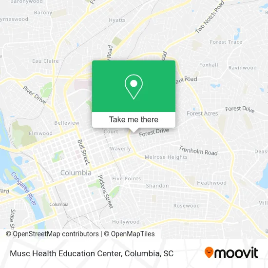 Musc Health Education Center map