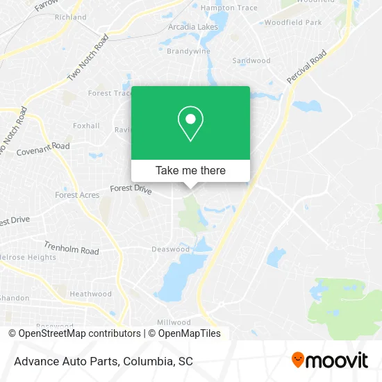 Mapa de Advance Auto Parts