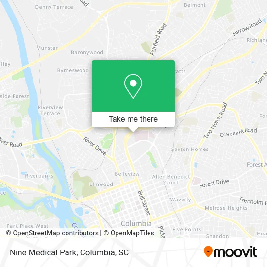 Nine Medical Park map