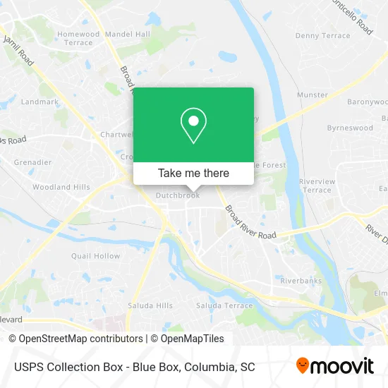 USPS Collection Box - Blue Box map