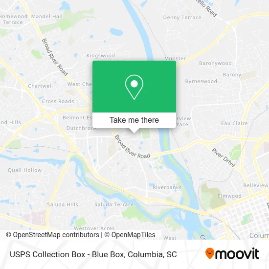 USPS Collection Box - Blue Box map