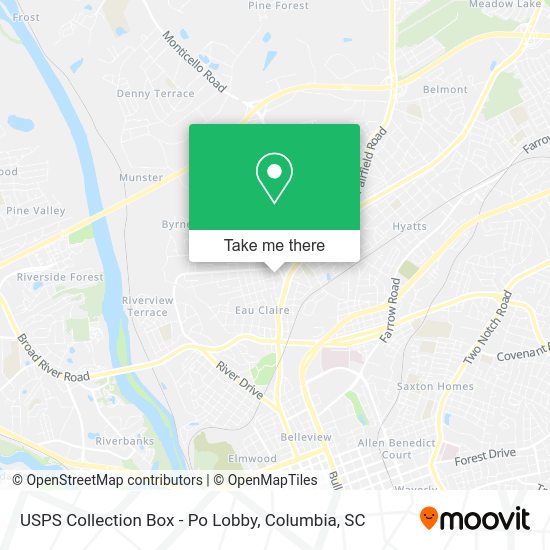 USPS Collection Box - Po Lobby map