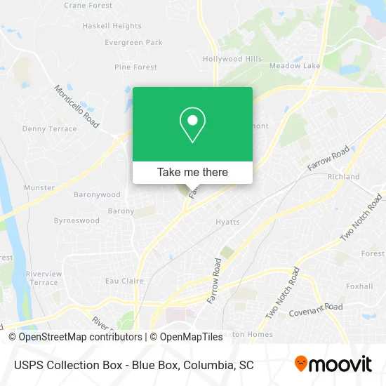 USPS Collection Box - Blue Box map