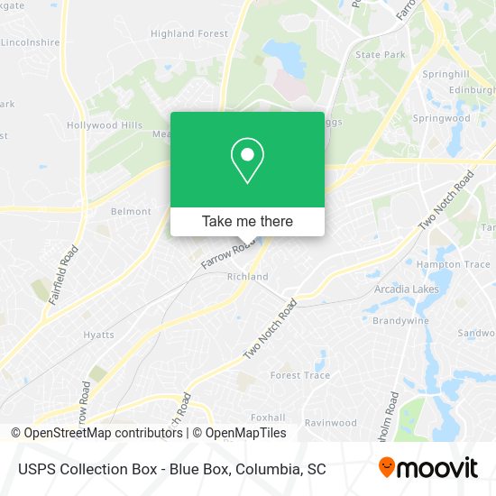 USPS Collection Box - Blue Box map