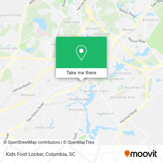 Kids Foot Locker map