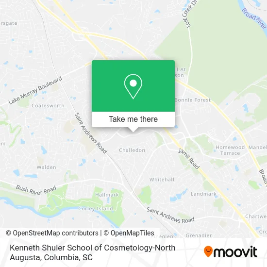 Kenneth Shuler School of Cosmetology-North Augusta map