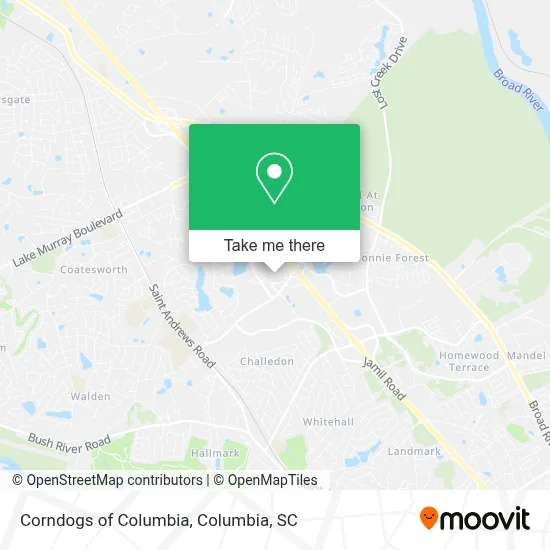 Corndogs of Columbia map